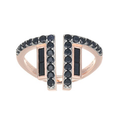 Anillo en plata con Zafiro negro (Adela Silber)