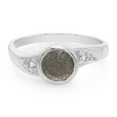 Anillo en plata con Espectrolita