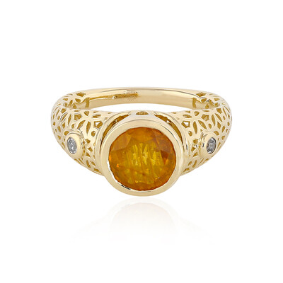 Anillo en oro con Zafiro amarillo de Madagascar (Ornaments by de Melo)