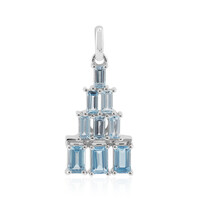 Colgante en plata con Topacio azul suizo (Remy Rotenier)