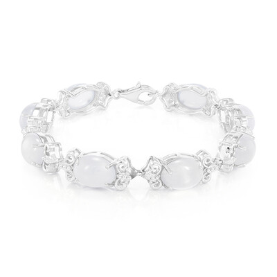 Brazalete en plata con Calcedonia de Turquía