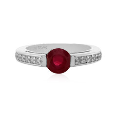 Anillo en plata con Rubí de Madagascar