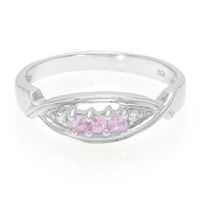 Anillo en plata con Zafiro de Ceilán rosa