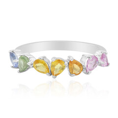 Anillo en plata con Zafiro rosado