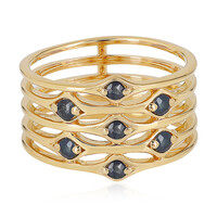 Anillo en plata con Zafiro azul