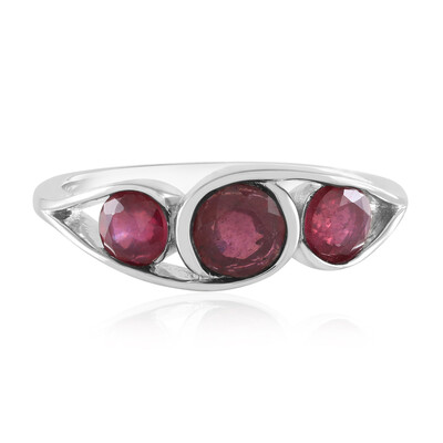 Anillo en plata con Rubí de Madagascar
