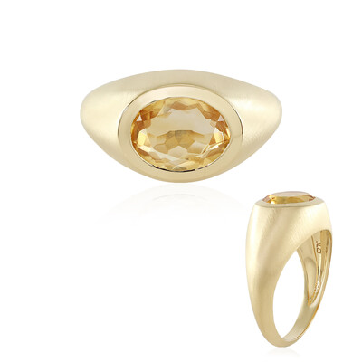 Anillo en plata con Citrino