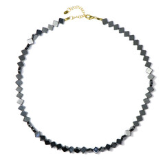 Collar en plata con Hematita negra