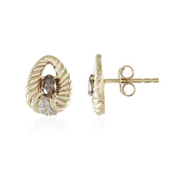 Pendientes en oro con Diamante champán I2 (de Melo)