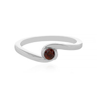 Anillo en plata con Diamante rojo I3