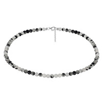 Collar en plata con Cuarzo rutilado negro