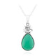 Collar en plata con Ágata verde