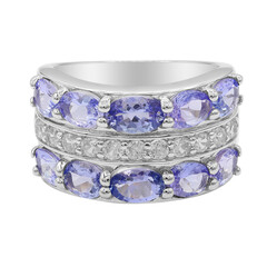 Anillo en plata con Tanzanita