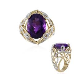 Anillo en oro con Amatista de Zambia (SUHANA)