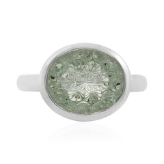 Anillo en plata con Amatista verde