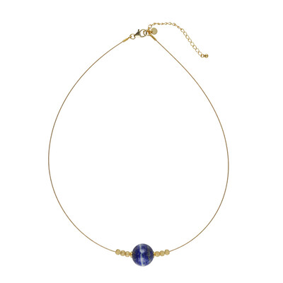 Collar en acero inoxidable con Lapislázuli