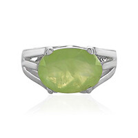Anillo en plata con Prehnita