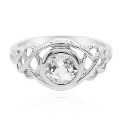 Anillo en plata con Topacio blanco