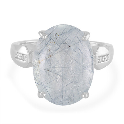 Anillo en plata con Cuarzo rutilado de Mutuca
