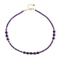 Collar en plata con Amatista de Zambia (Riya)