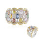Anillo en plata con Zafiro azul (Gems en Vogue)