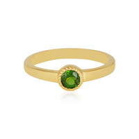 Anillo en plata con Diópsido de Rusia
