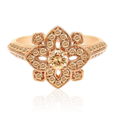 Anillo en oro con Diamante rosa de Francia de Argyle SI1 (Annette)