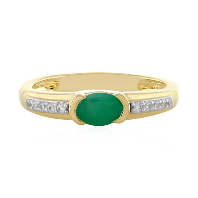 Anillo en plata con Esmeralda de Brasil