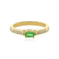 Anillo en plata con Tsavorita