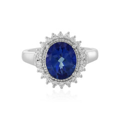 Anillo en plata con Topacio azul royal