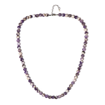 Collar en plata con Amatista Chevron