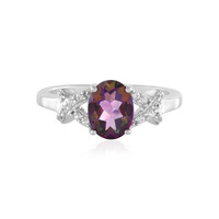 Anillo en plata con Topacio místico púrpura