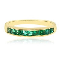 Anillo en oro con Esmeralda de Zambia AAA (CIRARI)