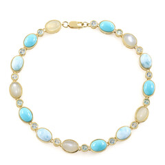 Brazalete en plata con Piedra de Luna blanca (KM by Juwelo)