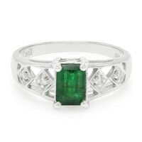 Anillo en plata con Esmeralda de Bahía