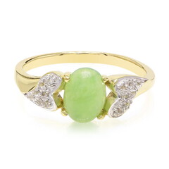 Anillo en plata con Crisoprasa imperial