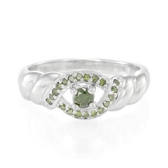Anillo en plata con Diamante fantasía