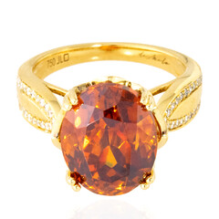Anillo en oro con Esfalerita (de Melo)