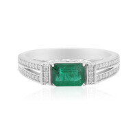 Anillo en oro con Esmeralda de Zambia