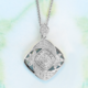Colgante en plata con Topacio blanco