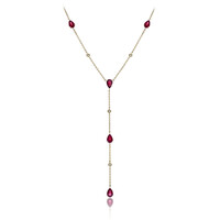 Collar en oro con Rubí de Mozambique AAA (CIRARI)