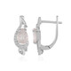 Pendientes en plata con Cuarzo rosa