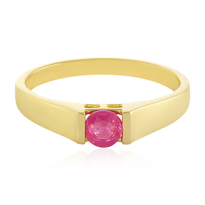 Anillo en plata con Zafiro rosa de Madagascar