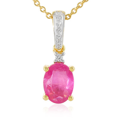 Collar en plata con Zafiro rosa de Madagascar
