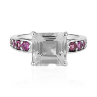 Anillo en plata con Topacio blanco
