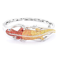 Brazalete en plata con Zafiro azul (Dallas Prince Designs)