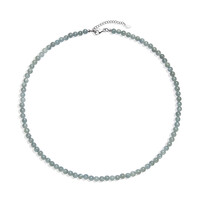 Collar en plata con Cianita verde