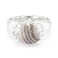 Anillo de hombre en plata con Ágata de Botsuana