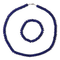 Set en plata con Cuarzo azul navy