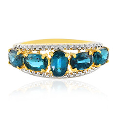 Anillo en plata con Cianita petróleo